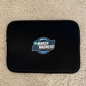 NCAA March Madness Black Laptop Sleeve with Blue and Orange Logo